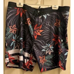 Hurley Phantom Party Men's‎ Boardshort Surf Swimming Size 38 Floral Print